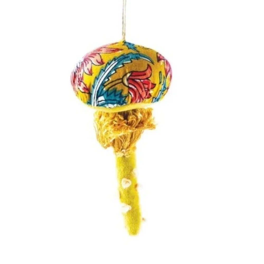 NWT Anthropologie Terrain Velvet Cotton Mushroom Christmas Tree Ornament